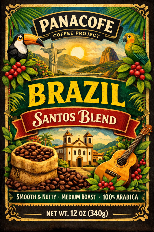 Brazil Santos Blend Coffee - Medium Roase